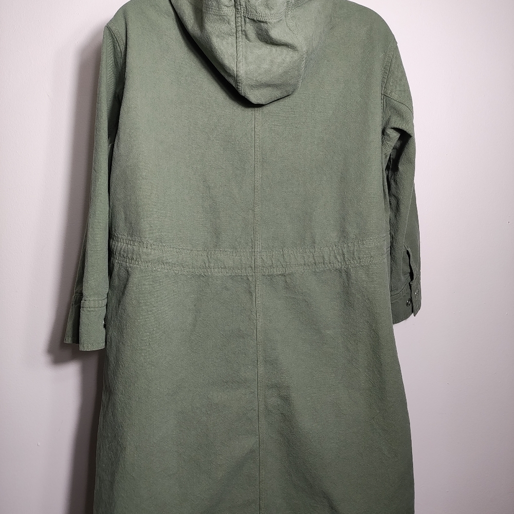 Everlane Unisex The Canvas Organic Cotton Parka Coat Green X-Large Boho - Picture 7 of 13
